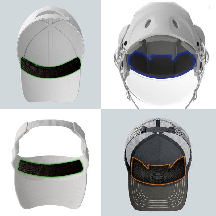 Variety Sports Liner Pack  - Trucker, Helmet, Visor & Thin Visor Liner (8 Pack) - NoSweat