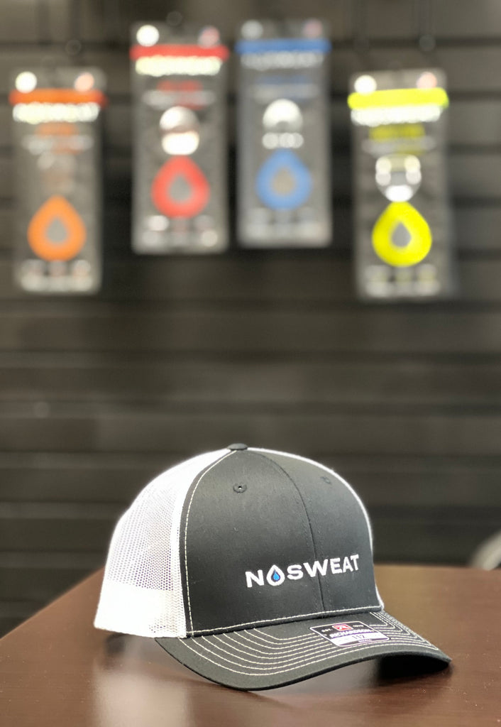 NoSweat Black and White Trucker Hat - NoSweat