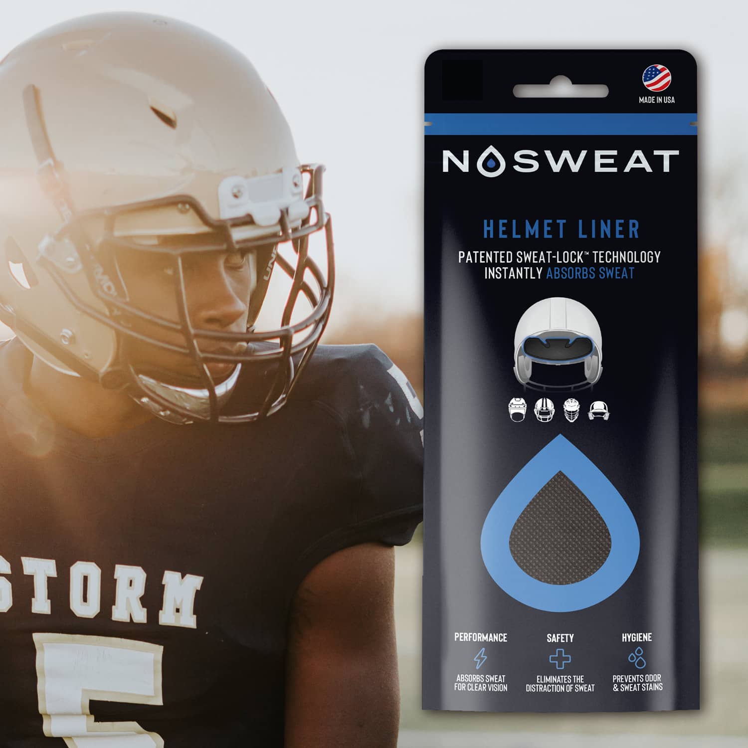 Football Helmet Sweat Liners – NoSweat Football Helmet Sweat Liners – NoSweat