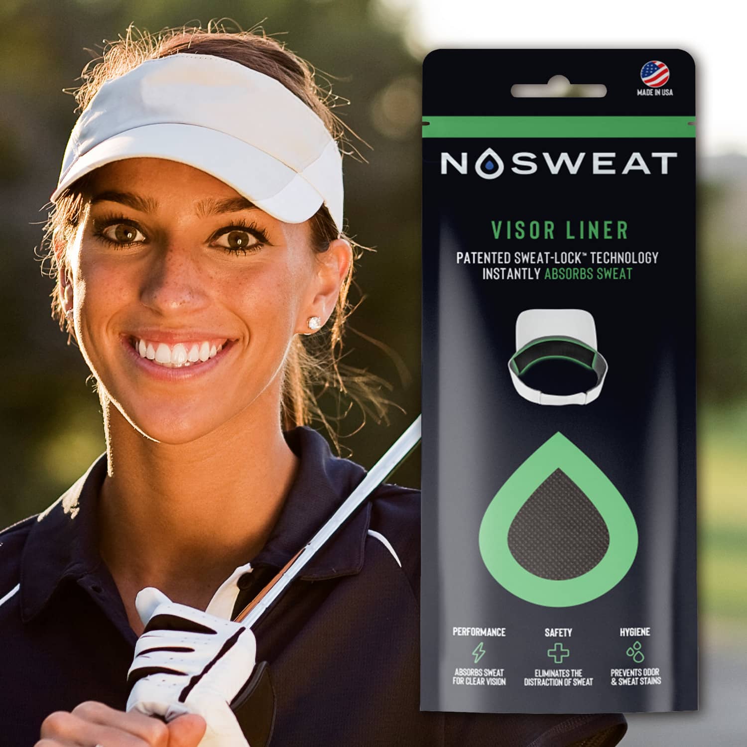 No Sweat Golf Hat Liner & Cap Protection - Prevent Hat Stains