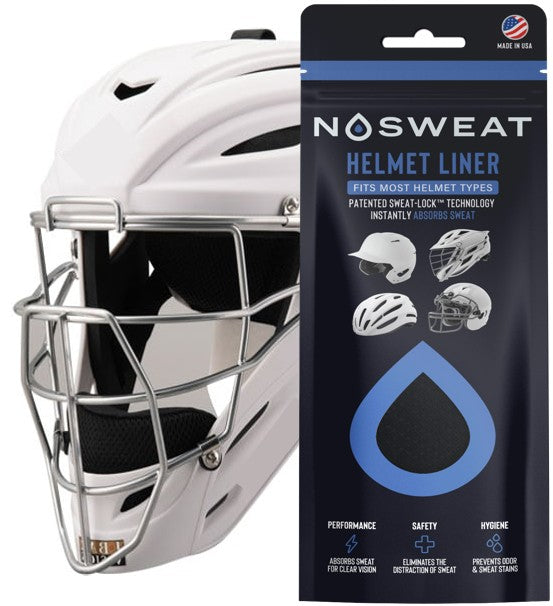 can.a football.helmet visor.fit a catchers.helmet Catchers Mask Helmet Sweat Liner - Sweat Absorbing Pads by NoSweat