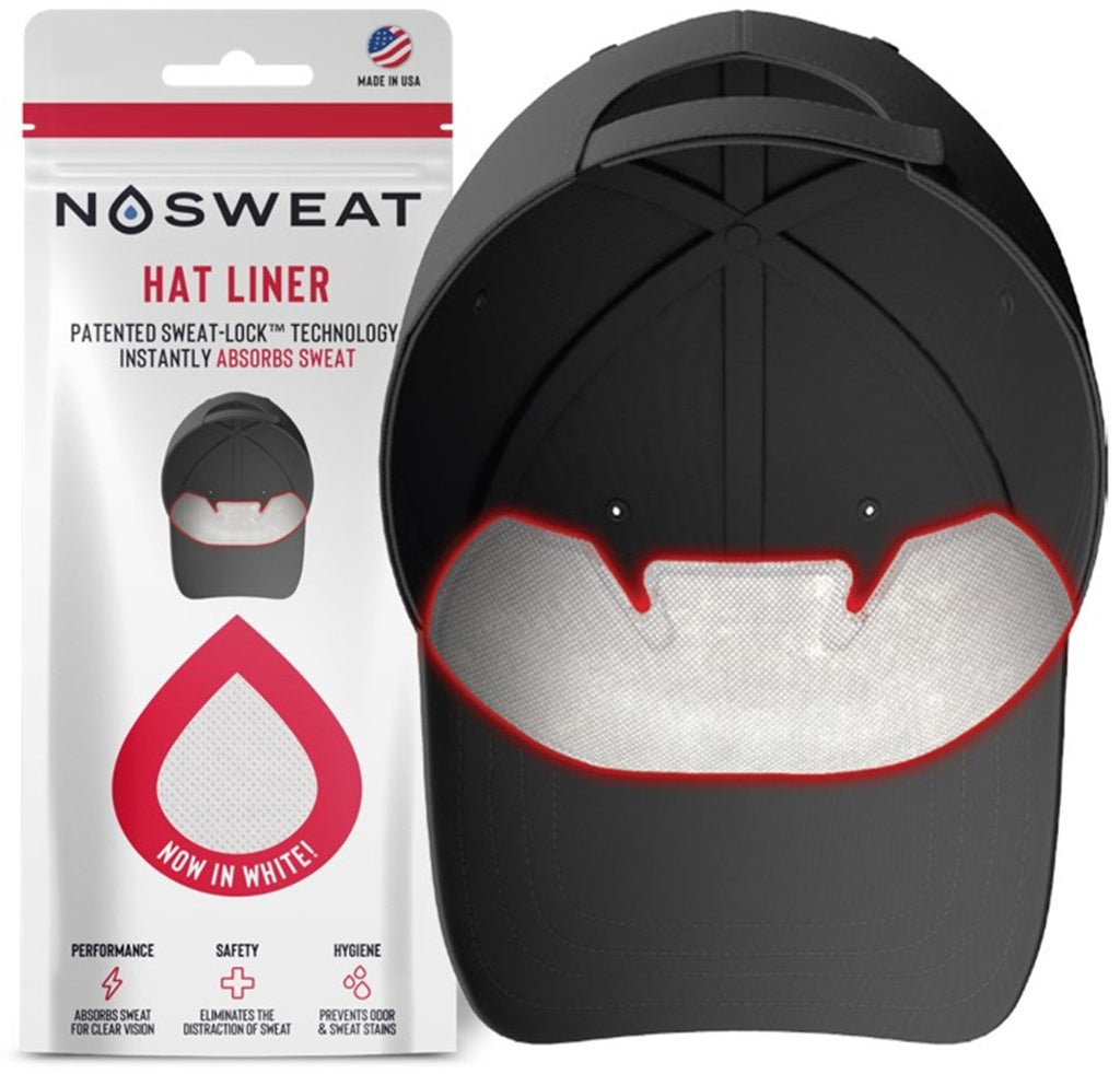 White Hat Liners - Patented SweatLock™ For All Hat Types - NoSweat